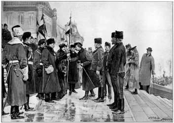 Kanadische Truppen kurz vor der Abreise in den Burenkrieg, 1900
