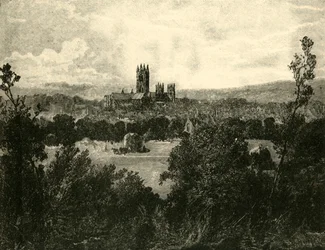 Kathedrale von Canterbury, von Nordosten, 1890