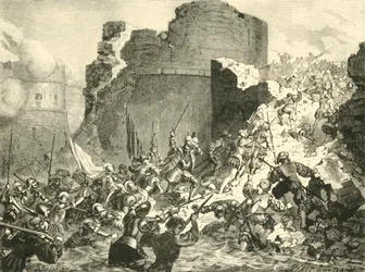 Eroberung von Calais durch die Franzosen unter dem Herzog von Guise, 1558, 1890