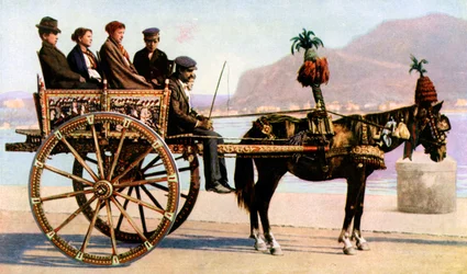 Karren, Palermo, Sizilien, um 1923