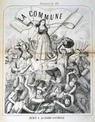 Karikatur, der Nationalgarde gewidmet, Pariser Kommune, 1871