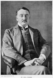 Cecil Rhodes, in England geborener südafrikanischer Unternehmer und Staatsmann, um 1890