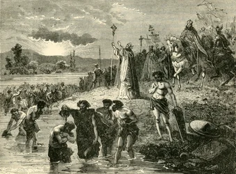 Karl der Große lässt die Sachsen in der Weser taufen, 782 n. Chr. 1890