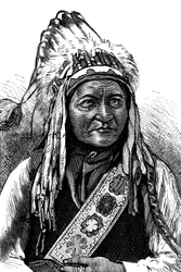 Häuptling Sitting Bull, amerikanischer Indianer, 19. Jahrhundert