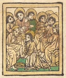 Christus wäscht den Aposteln die Füße