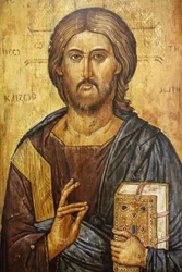 Christus Pantokrator Gemälde Madrid Spanien