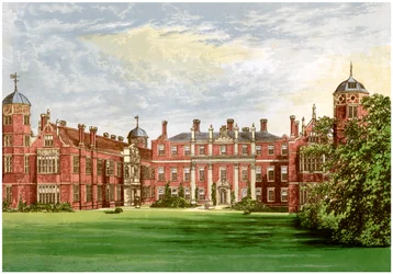 Cobham Hall, Kent, Residenz des Earl of Darnley, ca. 1880