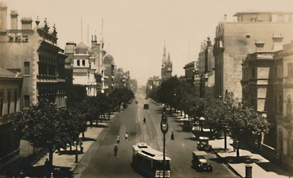 Collins Street, Melbourne, Australien, ca. 1920er Jahre