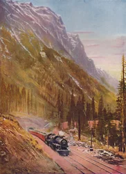 Connaught Tunnel in den Selkirk Mountains. Canadian Pacific Railway, 1926