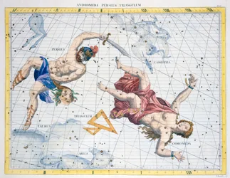 Sternbilder von Perseus und Andromeda