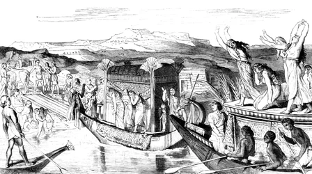 Konvoi kehrt mit einer Nekropole zurück, Ägypten, 1881