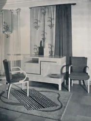 Ecke eines Raumes, entworfen von Hayes Marshall für Fortnum & Mason Ltd., London, 1936