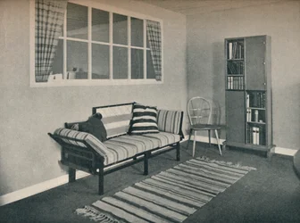 Ecke des Wohnzimmers, entworfen von Prof. Karl Pullich, 1928