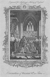 Krönung Heinrichs VI. in Paris, 1773.