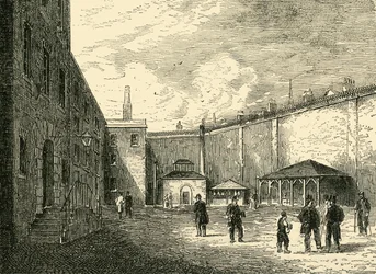 Hof im Fleet-Gefängnis, ca. 1872
