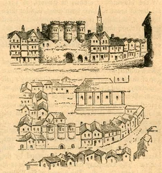 Cromwell House, aus Aggass Karte, 1897