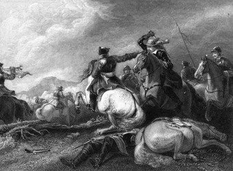 Cromwell in der Schlacht von Marston Moor, 2. Juli 1644, 19. Jahrhundert