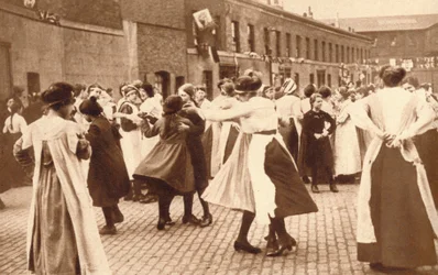 Tanz feiert das Ende des Krieges, 1918