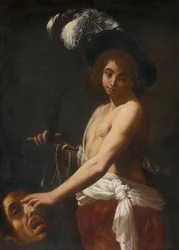 David mit dem Kopf von Goliath