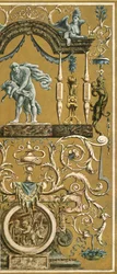 Dekorative Malerei im Louvre, Paris, Frankreich, 1928