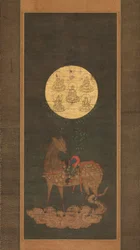 Hirsch-Mandala des Kasuga-Schreins, spätes 14. Jahrhundert