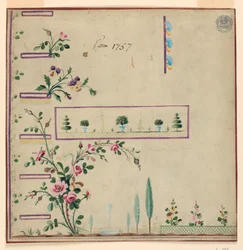 Entwurf für Gile, Muster 1757 der Fabrique de St. Ruf