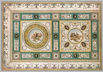 Entwurf für eine Decke in einem Wohnzimmer, Italien, 1928