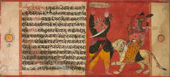 Devi greift einen Dämon an