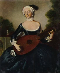 Die Lieblingsschwester Friedrichs des Großen, 1709-1758 - Gemälde von Pesne, 1934