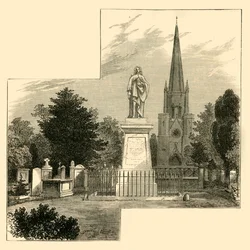 Dr. Watts Denkmal, Abney Park Cemetery, um 1876