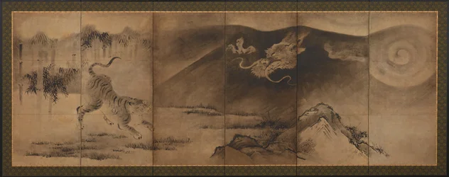 Drache und Tiger, Momoyama- oder Edo-Periode, 17. Jahrhundert