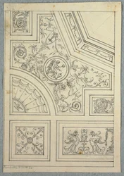 Zeichnung, Entwurf für eine Decke, ca. 1800