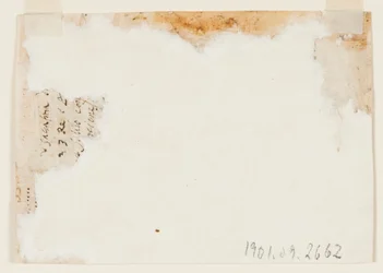 Zeichnung, Seite eines Skizzenbuchs; Apollo und Aurora