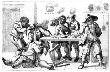 Betrunkene Figuren, 17. Jahrhundert