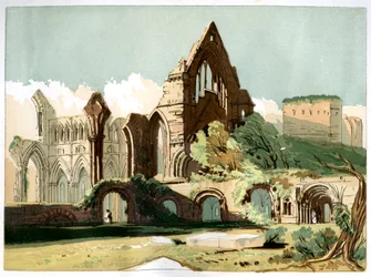 Dryburgh Abbey, ca. 1850