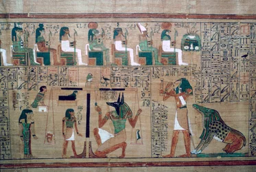 Ägyptischer Papyrus mit einer Darstellung des 