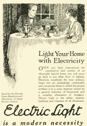 Elektrisches Licht ist eine moderne Notwendigkeit, 1920
