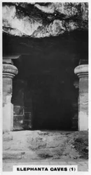 Elephanta-Höhlen, Bombay, Indien, ca. 1925