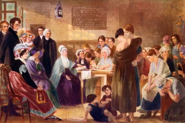 Elizabeth Fry besucht das Newgate-Gefängnis