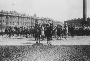 Kaiser Franz Joseph I. von Österreich auf Staatsbesuch in St. Petersburg, Russland, 1897