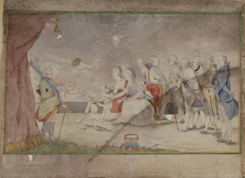 Kaiserin Katharina II. mit ihrer Familie und Höflingen