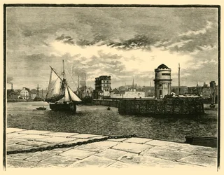 Eingang zum Hafen von Douglas, 1898
