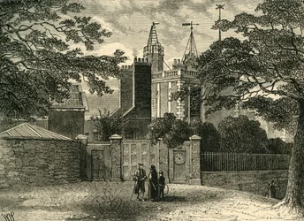 Eingang zum Greenwich-Observatorium, um 1840