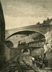 Eingang zum Clerkenwell-Tunnel von der Farringdon Street, ca. 1876