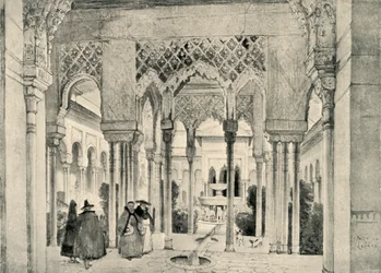 Eingang zum Löwenhof, ca. 1830, 1907
