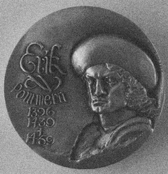 Erik von Pommern 1382-1459. Historische Medaille, 1978