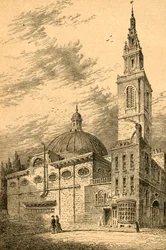 Außenansicht von St. Stephens, Walbrook, im Jahr 1700, 1897