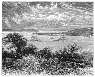 Falmouth Hafen, Cornwall, England, 1900