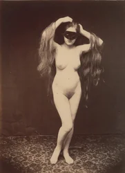 [Weiblicher Akt mit Maske], ca. 1870.