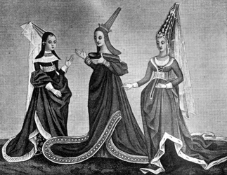 Weibliche Kopfbedeckungen, 15. Jahrhundert, 1910